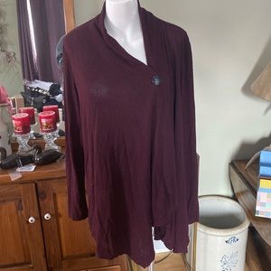 APT. 9 Button Front Draped Sweater